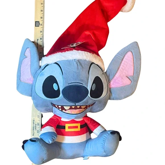 Stitch Disney Dog Toy Gift Set 2 Squeaky Plush 18"H & 8"H Blanket & Basket New - Picture 12 of 12